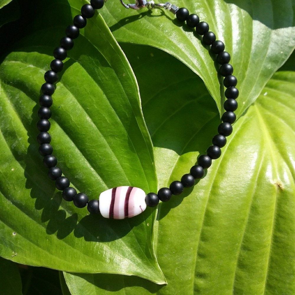 Purple Glass Bead Bracelet